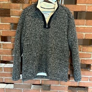 Orvis mens Sherpa lined quarter zip pullover size large